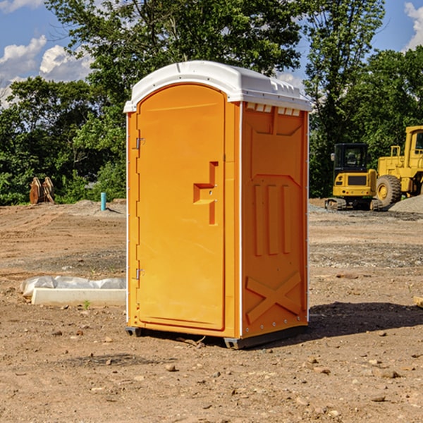 how often are the portable restrooms cleaned and serviced during a rental period in Martinez